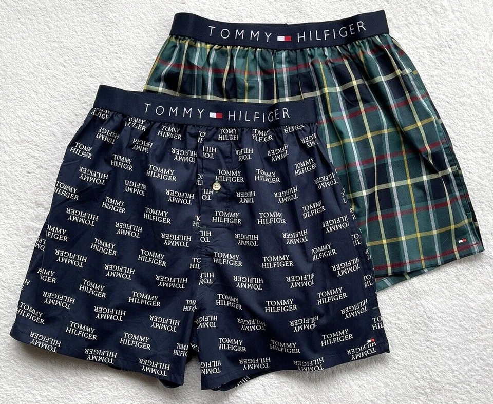 2x Tommy Hilfiger Men's Woven Cotton Boxer Size S (28-32) - Image 2 of 2