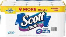Scott Bath Tissue, 1, 100 Sheetsper Roll, 36 Count