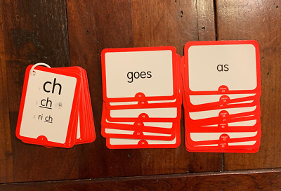 Hooked On Phonics Level 3 Red Replacement Flash Cards Helper Words Deluxe, Etc