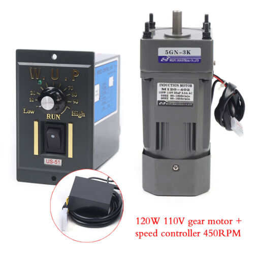 Getriebemotor AC110V High Torque Elektro 450U/min Reversible Speed Reduction Motor - Bild 4 von 16