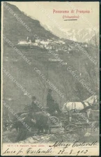 Lecco Premana Valsassina Calesse con Cavallo Bianco cartolina RT0193