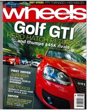 WHEELS car Magazine June 2005 VW Golf GTI BMW 3 M6 FPV Tornado HSV Maloo R8