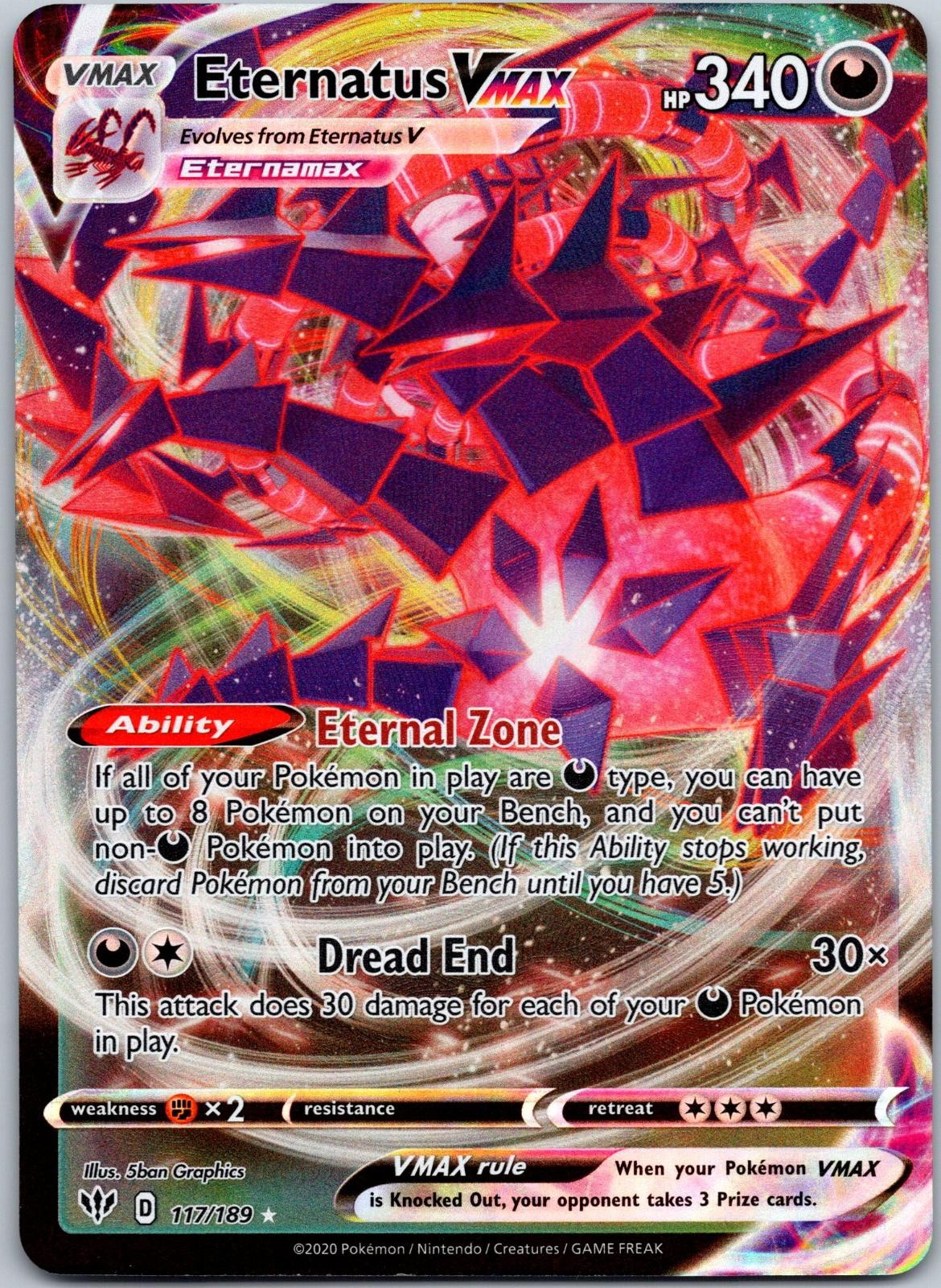 Eternatus VMAX 117/189 Ultra Rare Darkness Ablaze Near Mint