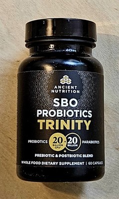 Ancient Nutrition SBO Probiotics Trinity 20 Billion CFU 60 Capsules  Exp 04/2027