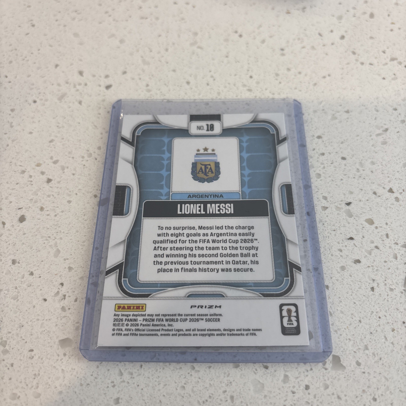 LIONEL MESSI 2026 Prizm FIFA World Cup World Cup Silver Wave Argentina #10 view 2