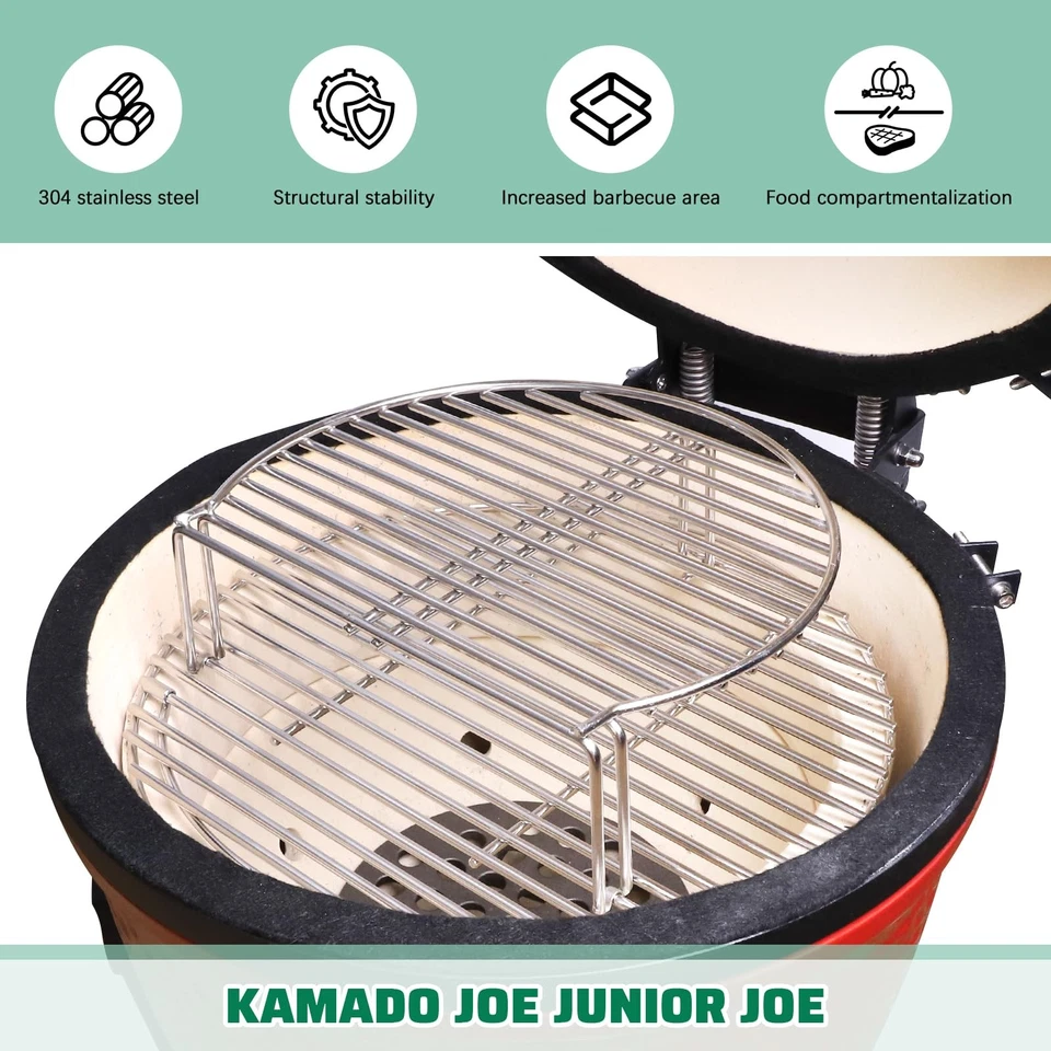 VANKEY Grill Expander for Kamado Joe JR, All-in-one Stainless Cooking Grate - Image 4 of 4
