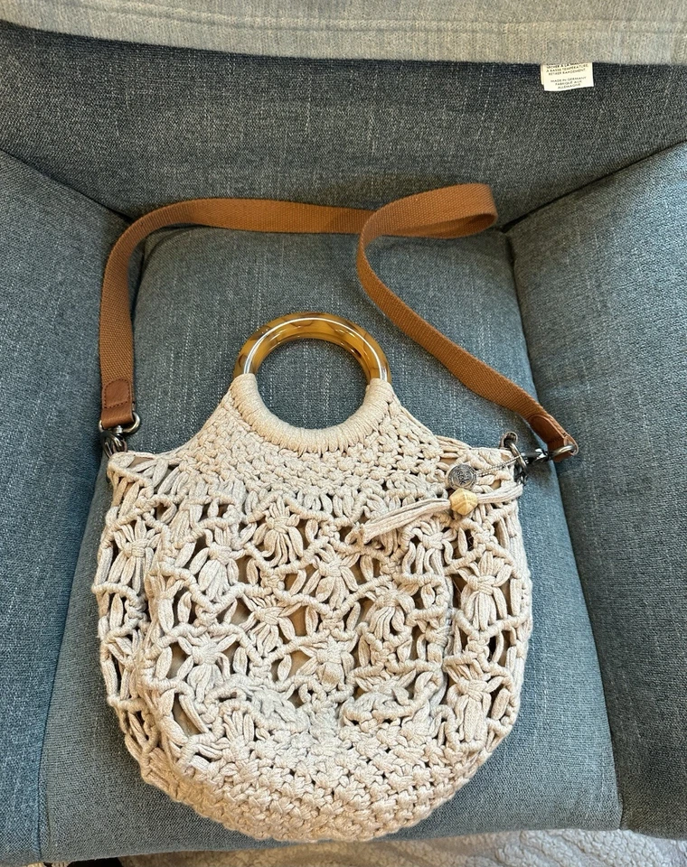 The Sak Helena Crochet Circle Handle Crossbody Bag With Tortoise-Shell Handle - Image 2 of 4