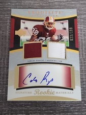 2005 Exquisite Collection Carlos Rogers Auto Dual Patch Rookie Redskins /199