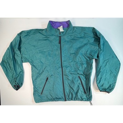 Helly Hansen Vintage 90s Windbreaker Jacket Teal Purple Mens Medium Full Zip HH