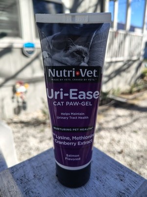 1 Tube of Nutri-Vet Uri-Ease Salmon Flavor Cat Paw-Gel 3 Oz EACH Exp. 11/2025