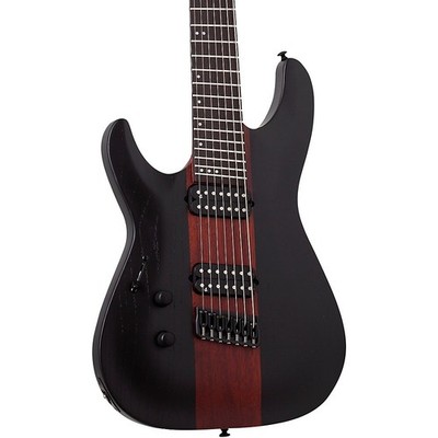 Schecter C7 Multiscale Rob Scallon LeftHanded Electric Guitar Satin Dark Roast