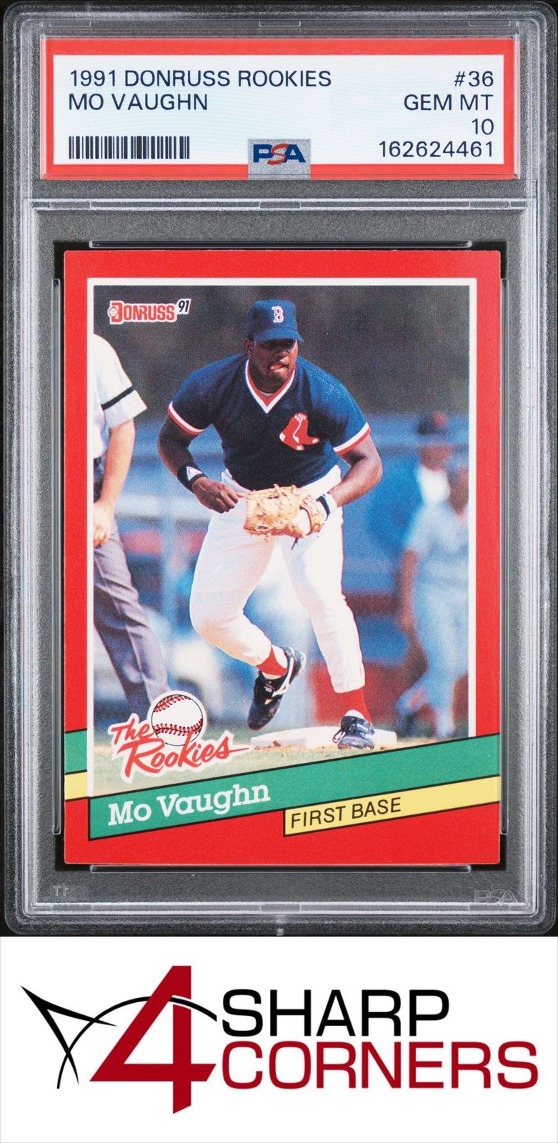 1991 DONRUSS ROOKIES #36 MO VAUGHN RED SOX PSA 10