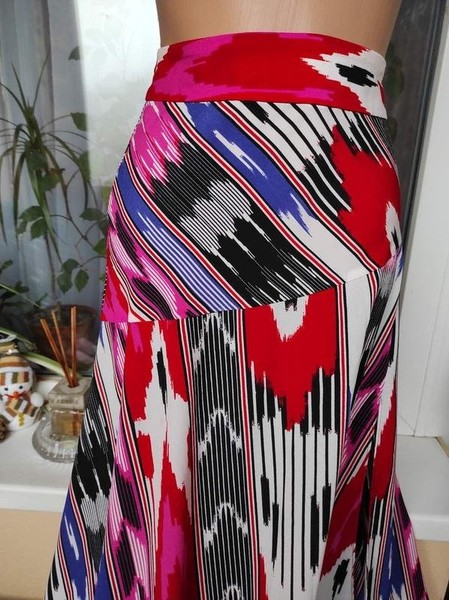 Women Karen Millen Skirt Red Chiffon M