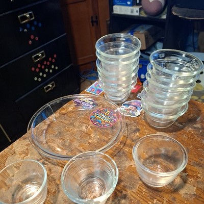 Vtg Early Pyrex  12 #422 5 Oz  Custard Cups  pie pan 426  462