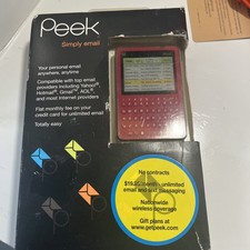 NIB Peek Mobile Simply Email Device, Cherry Red 