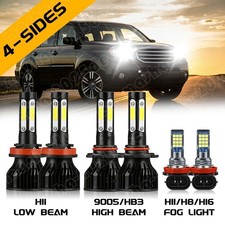 6 Bulbs For Honda Pilot 2006-2018 Combo 4-sides Led Headlights Fog Lights Kit 6 Bulbs For Honda Pilot 2006-2018 Combo 4-sides Led Headlights Fog Lights Kit