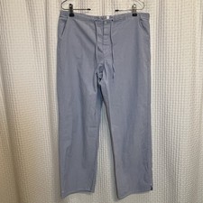 Gap Body Pajama Pants Blue Chambray 100 cotton size Medium Drawstring Pockets
