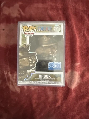 One Piece BROOK Bronze Statue Funko Pop Plus! w/Hard Protector Sealed #2215