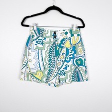 Boden Women's Westbourne Paisley Floral Linen Shorts Sz 4