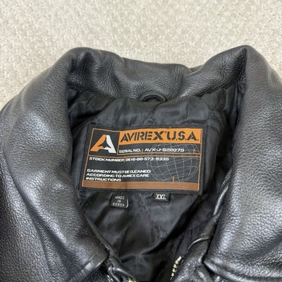 ジャケット・アウター 2XL Vtg Avirex Varsity Sports Leather Bomber Jacket Men's XXL