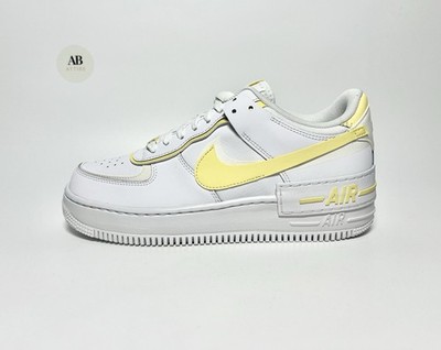 Nike Air Force 1 AF1 Low Shadow Leather White Soft Yellow verschiedene Größen