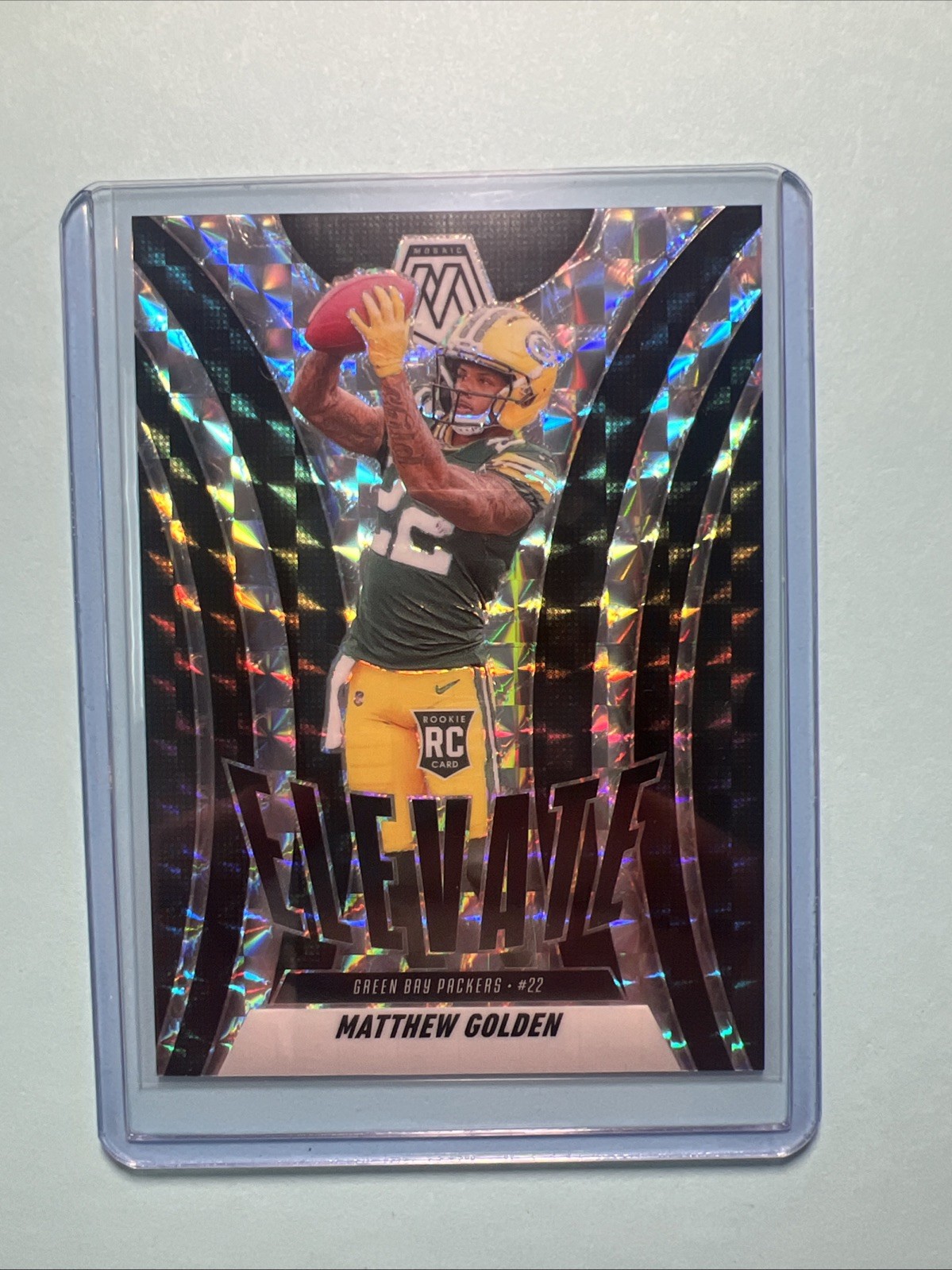 2025 Panini Mosaic Elevate Matthew Golden #3 Silver Mosaic Prizm (RC)