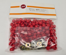 144 pcs VTG Zims Red Ball Type Plastic Reinder Nose 9mm Round Craft Crochet Doll