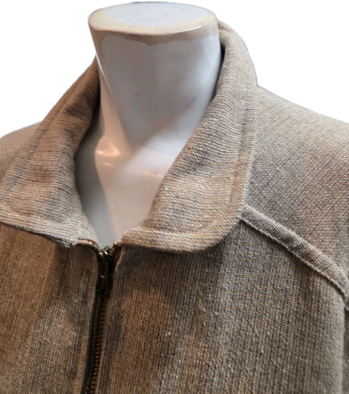 Pendleton Men's Jacket Extra Large Tan Wool Woven… - image 3