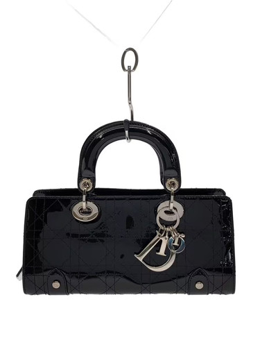 Christian Dior Lady D-Joy M0540OWCB_M900 Handbag Patent Leather BLK #SSB477