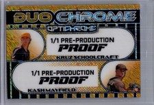 Kruz Schoolcraft Kash Mayfield 2025 Leaf Baseball 1/1 Pre Production Proof