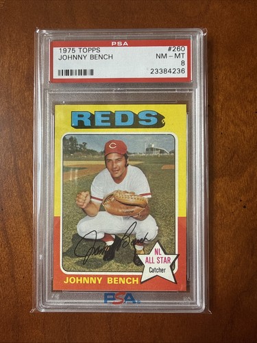 Johnny Bench #260 1975 Topps card
