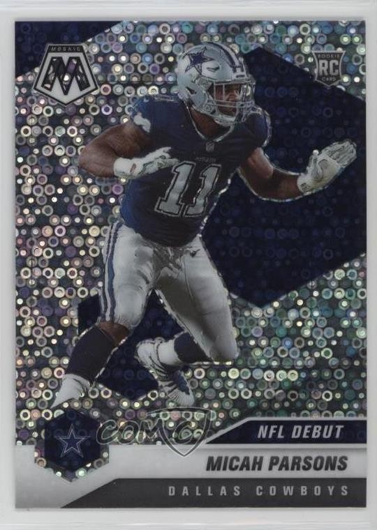 2021 Panini Mosaic NFL Debut No Huddle Silver Prizm Micah Parsons Rookie RC 0u7t