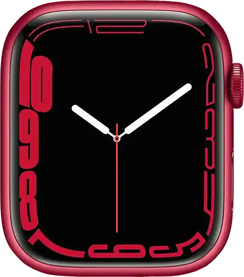 Apple Watch Series 7 45 mm Aluminiumgehäuse rot [Wi-Fi, (PRODUCT) RED Special Ed