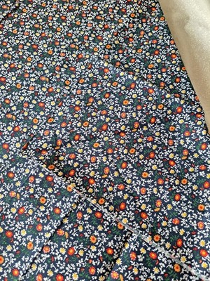 Rose & Hubble David Textile Fabric/ BTY $9.95/ Navy Floral/ 100% Cotton/ 45''