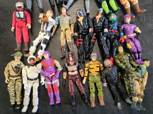 Vintage GI Joe Figure Lot 1980s 1990s Hasbro Cobra Weapons Parts 100+