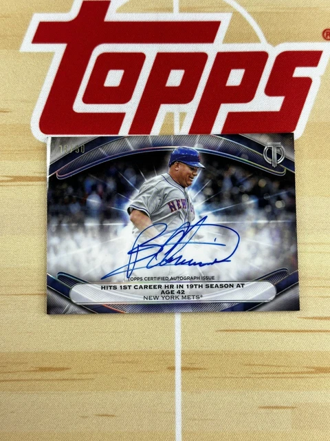 2025 Topps Tribute Bartolo Colon / Gary Cohen Dual Auto Calling The Shot /50