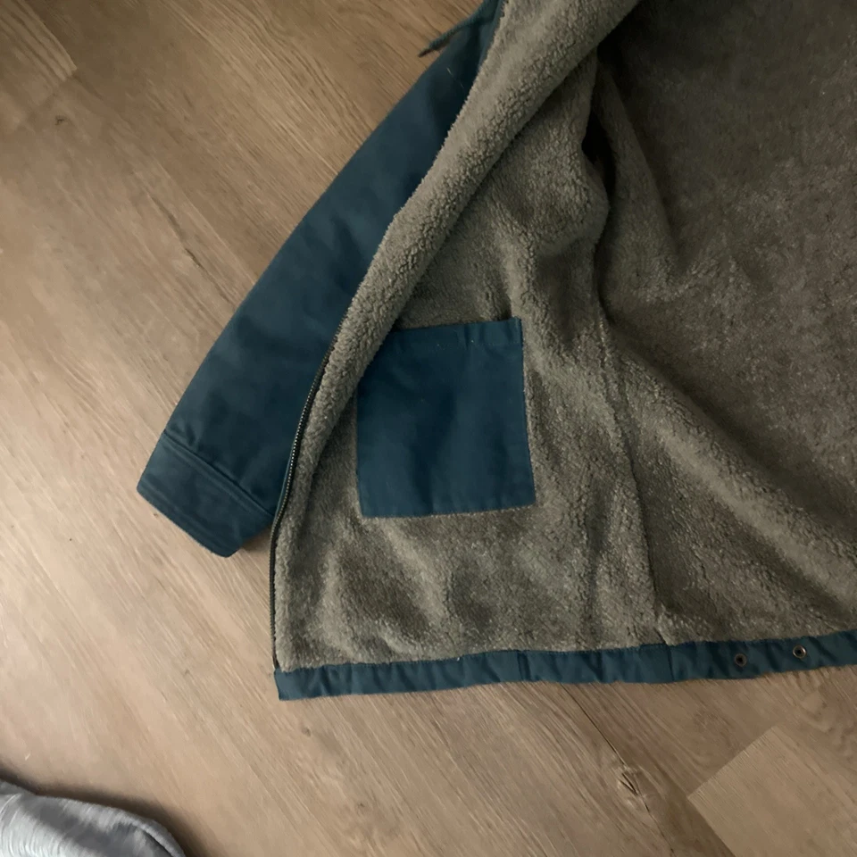 Lakin & Mckey Hooded Fleece Sherpa Lined Canvas Work Chore Coat Womens 2x - Image 3 of 4