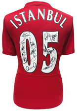 LIVERPOOL ISTANBUL CHAMPIONS LEAGUE 2005 FINAL SHIRT SIGNED x 15 SEE PROOF & COA