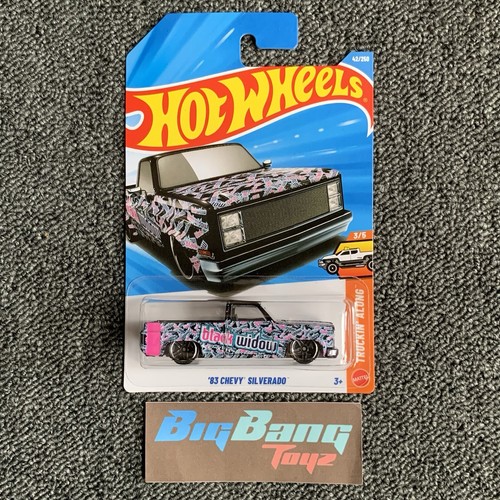 Hot Wheels 2026 ’83 Chevy Silverado Black Widow – Case B Mainline – 2 Lunghe E 3 Corte – Malaysia