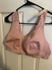 TELIMUSSTO Women's Plus Size Wireless Bra Full Coverage Lace Trim Pink 46A NWT — photo 1