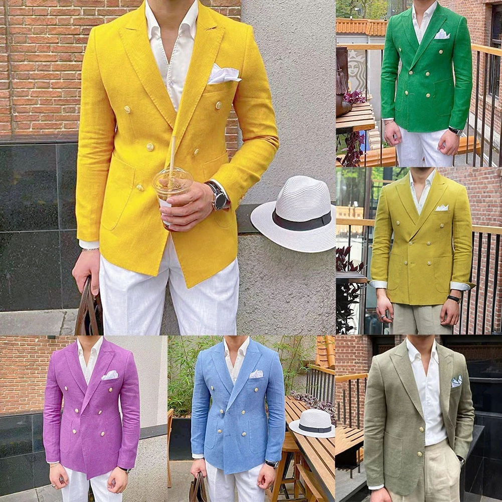Comfortable Men Blazer Slim Autumn Breasted Business Fit Lapel Blazer Male
Opens in a new window or