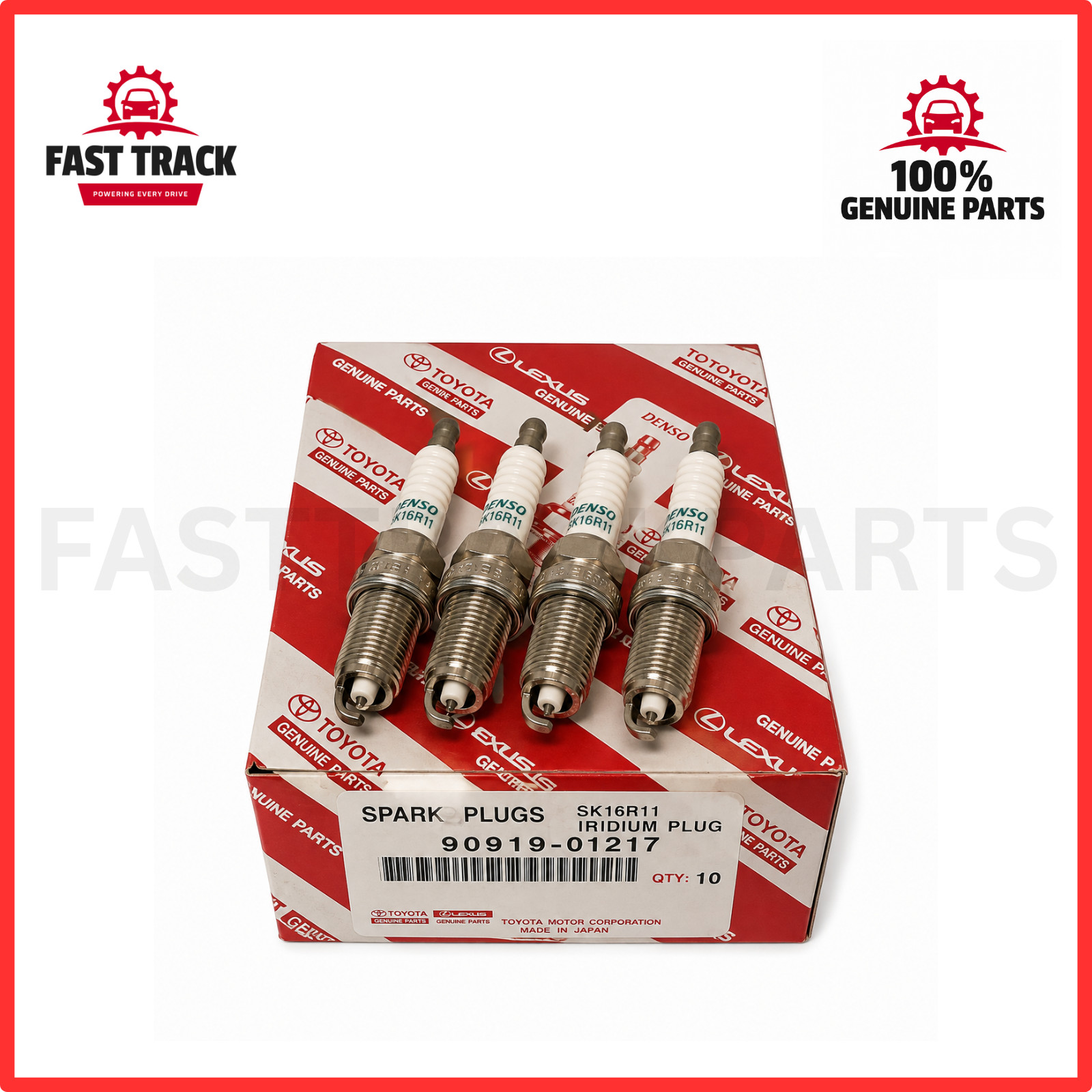 90919-01217 GENUINE OEM SPARK PLUG SET 1NZ-FE / FXE 16V FOR PRIUS 1.5 LTR 4PCS