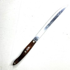 Cutco 1723 Serrated Carving Knife 9โ Red Brown Swirl Handle Made in USA