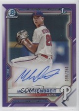 2021 Bowman Draft Chrome Pick Purple Refractor 98/250 Micah Ottenbreit Auto 1e0w