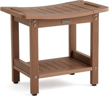 Poly Shower Stool for Inside Shower Waterproof, Shower Bench for Shaving Legs