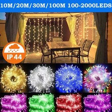 10-2000 LED Lichterkette Weihnachts Beleuchtung Innen Außen Garten Party Deko DE