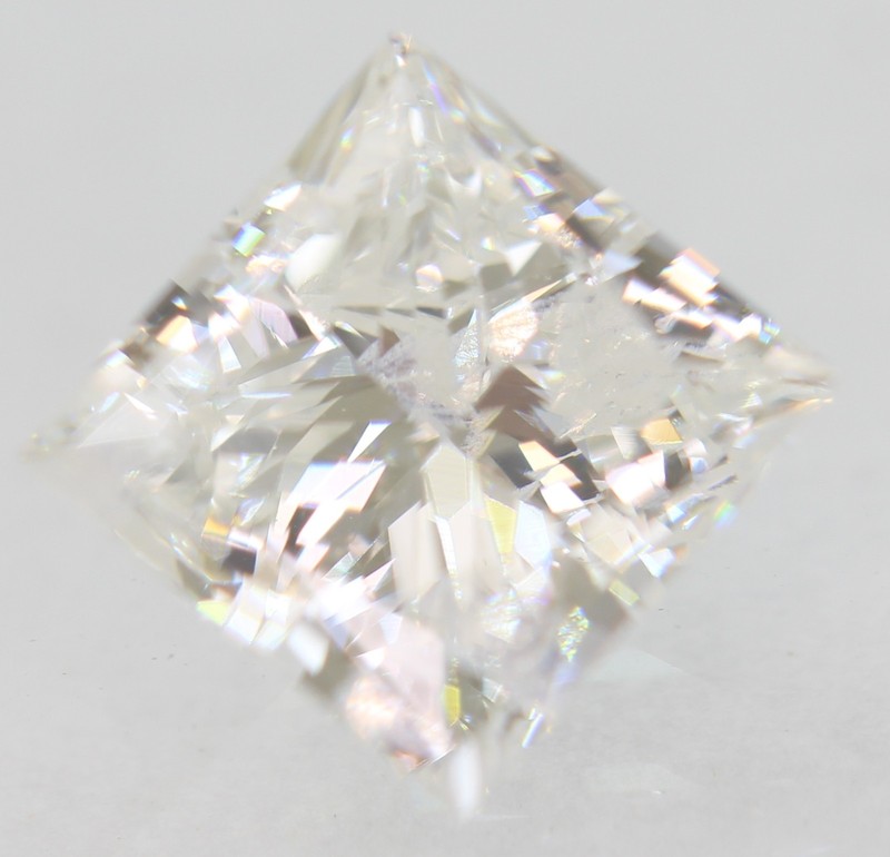 Certified 1.01 Carat E SI2 Princess Natural Enhanced MINED Diamond 5.47x5.34mm