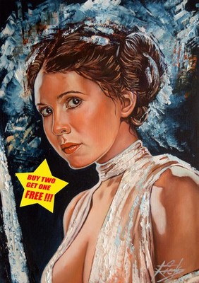 Prinzessin Leia / Fine Art Print / Sleeved W Backing Board / Signed By Rick Melton