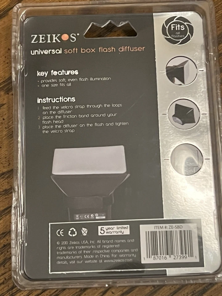 Zeikos Universal Soft Box Flash Diffuser Inserts New In Box Camera Lighting - Image 3 of 3
