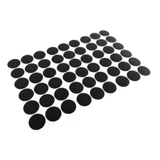 54 Pieces 0.82" Black Wood Grain Self Adhesive Sticker Screw Hole Cover